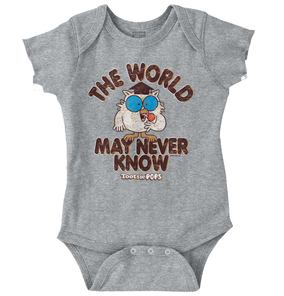 The World May Never Know Romper Bodysuit-Direct To Garment Print-Brisco Baby