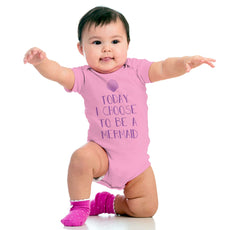 Choose To Be Mermaid Romper Bodysuit-Direct To Garment Print-Brisco Baby