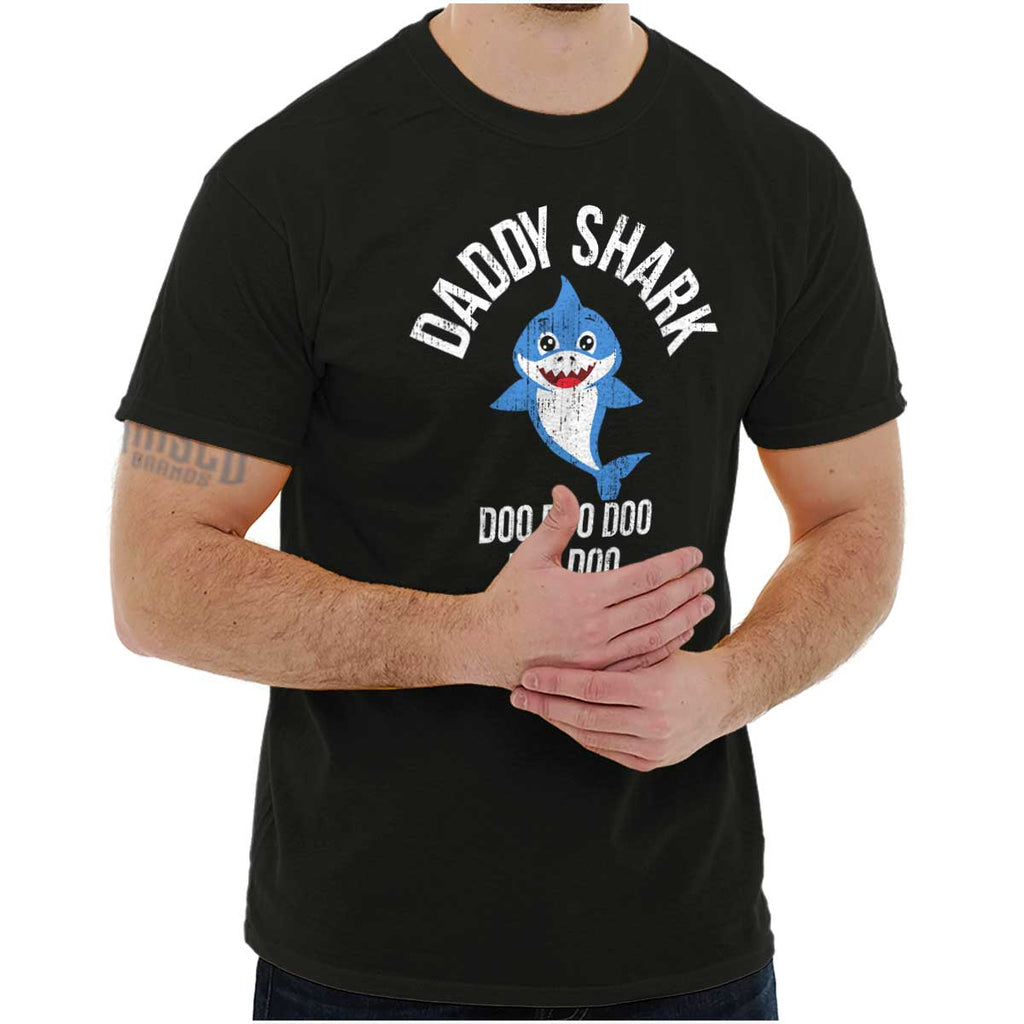 Cartoon Daddy Shark T Shirt-Direct To Garment Print-Brisco Baby