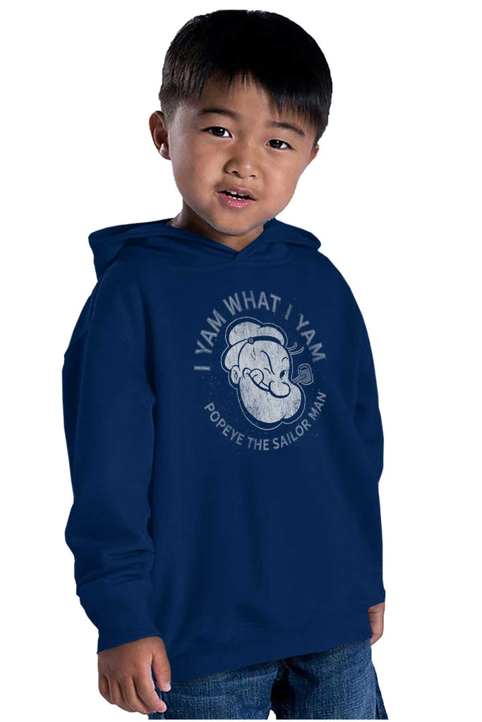 I Yam What I Yam Toddler Pullover Hoodie-Direct To Garment Print-Brisco Baby