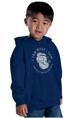 I Yam What I Yam Toddler Pullover Hoodie-Direct To Garment Print-Brisco Baby
