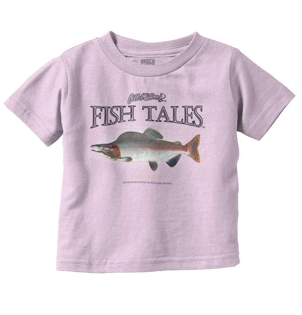 Pink Salmon Infant Toddler T Shirt-Direct To Garment Print-Brisco Baby