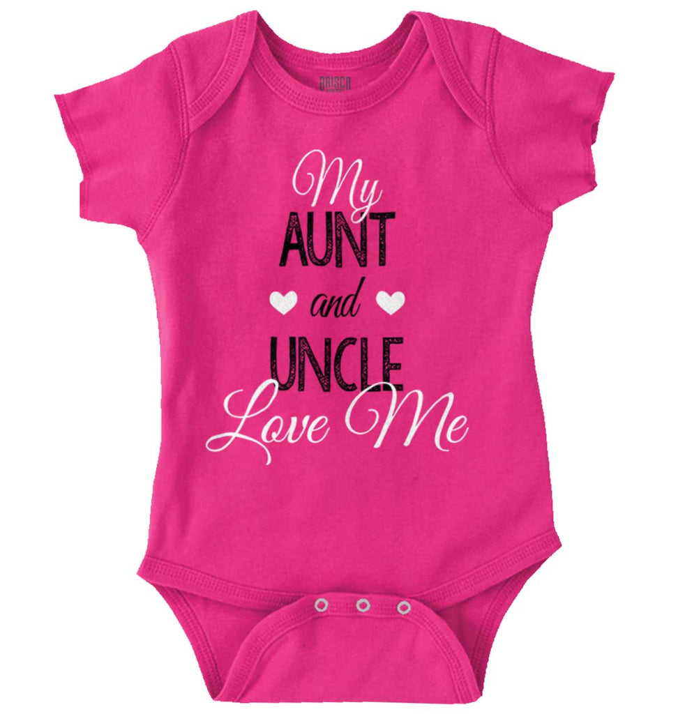 Aunt And Uncle Romper Bodysuit-Direct To Garment Print-Brisco Baby