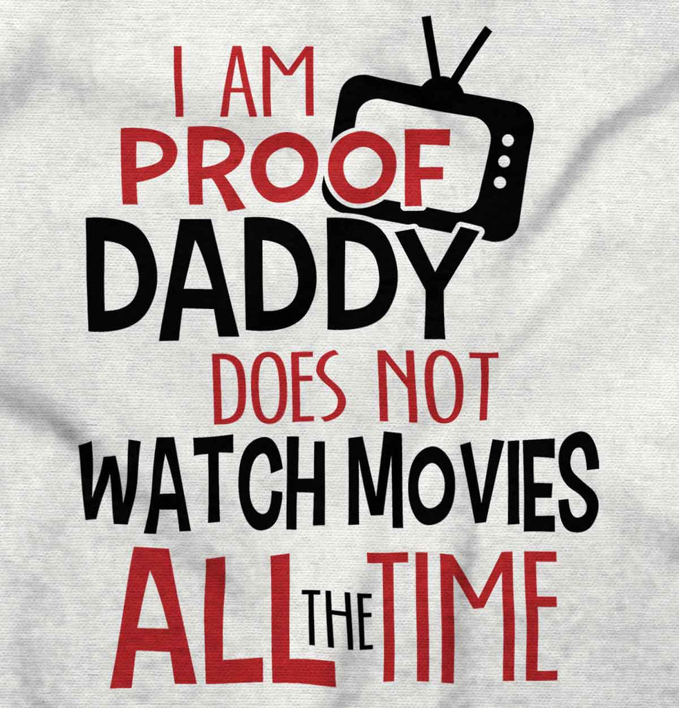 Movie Nerd Daddy Romper Bodysuit-Direct To Garment Print-Brisco Baby