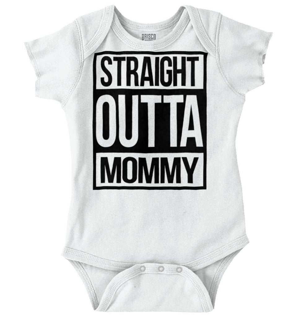 Straight Outta Mommy Romper Bodysuit-Direct To Garment Print-Brisco Baby