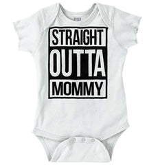 Straight Outta Mommy Romper Bodysuit-Direct To Garment Print-Brisco Baby