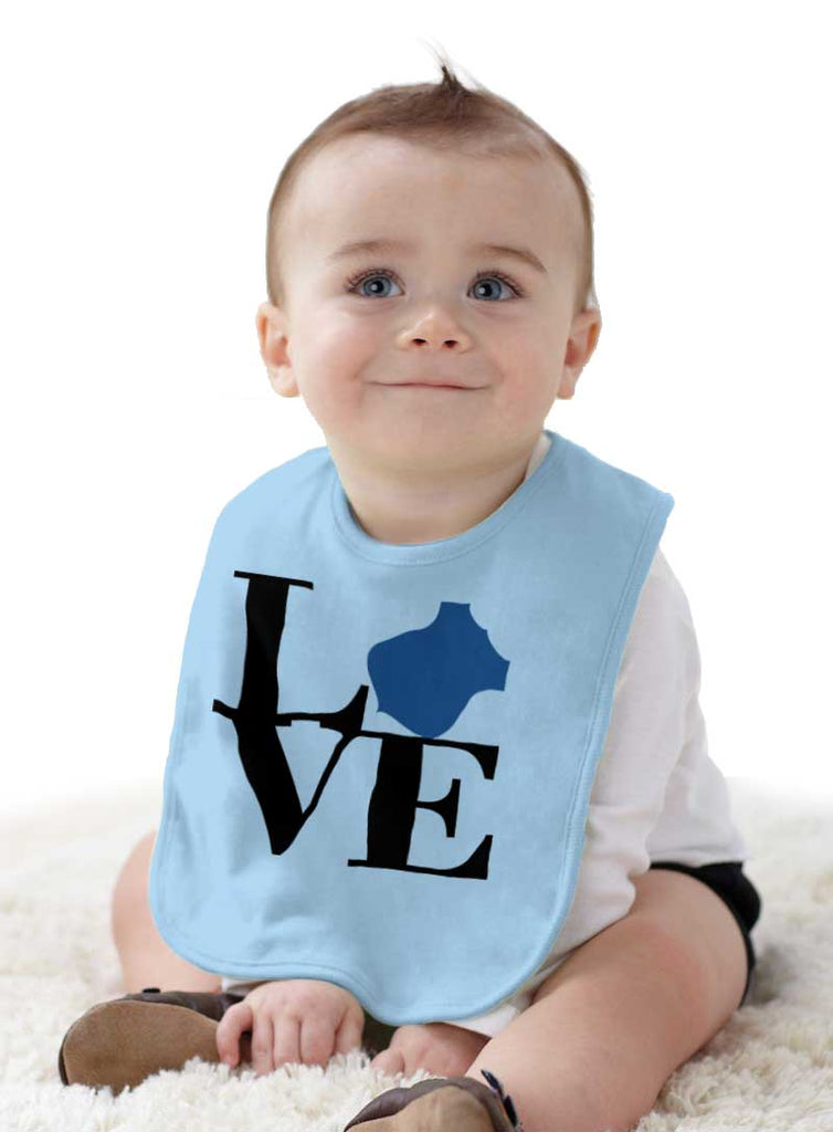 Love Badge Infant Baby Bib-Direct To Garment Print-Brisco Baby