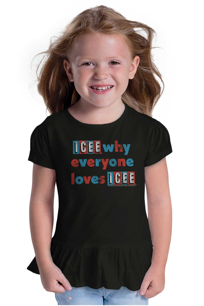 Everyone Loves Icee Toddler Ruffle Bottom Tee-Direct To Garment Print-Brisco Baby