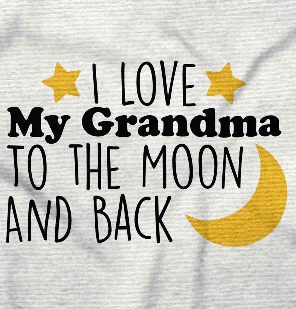 Grandma To Moon And Back Infant Baby Bib-Direct To Garment Print-Brisco Baby