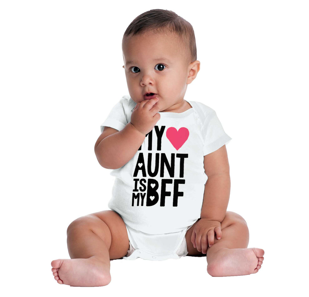 Aunt Is My BFF Romper Bodysuit-Direct To Garment Print-Brisco Baby