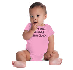 Alarm Clock Romper Bodysuit-Direct To Garment Print-Brisco Baby
