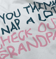 Check Out Grandpa Toddler Ruffled Trim T-Shirt-Direct To Garment Print-Brisco Baby