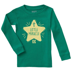 Little Miracle Solid Baby Pajama Top-Direct To Garment Print-Brisco Baby