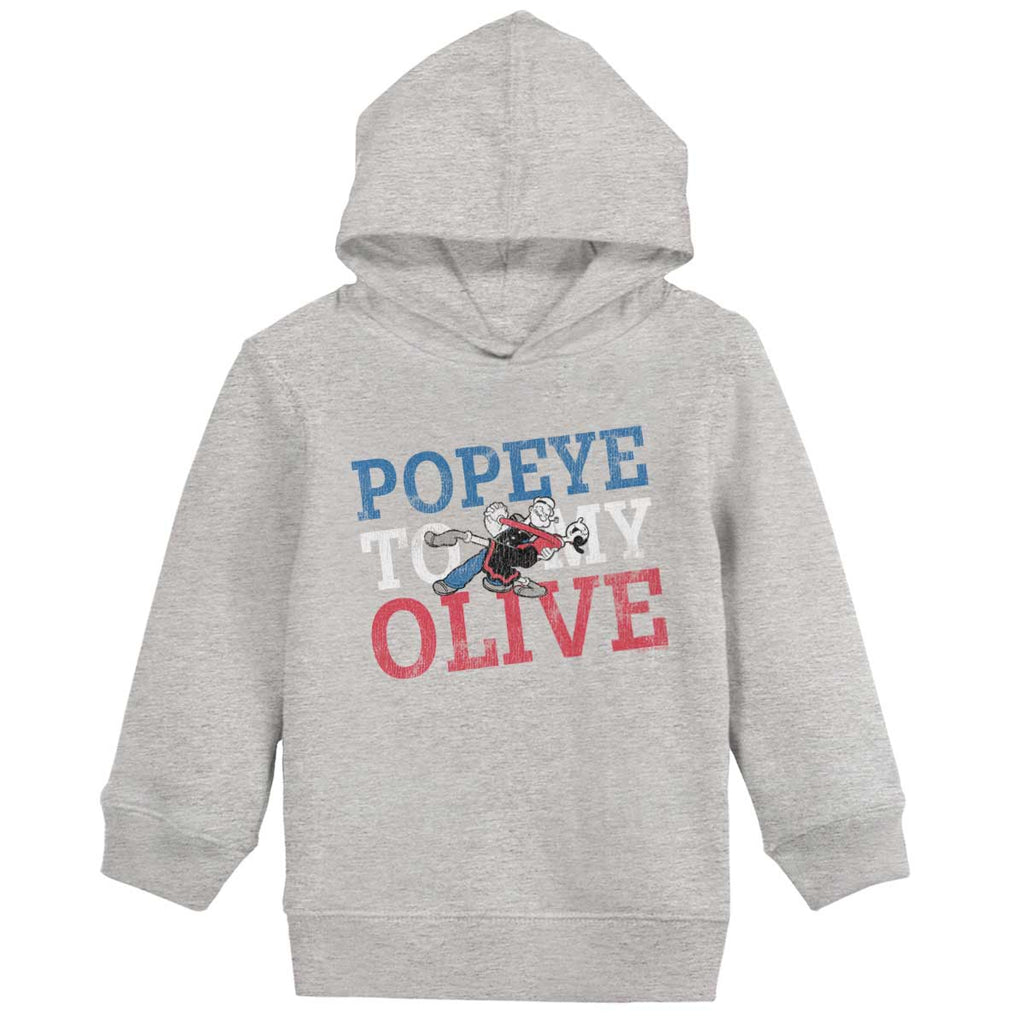Popeye & Olive Toddler Pullover Hoodie-Direct To Garment Print-Brisco Baby