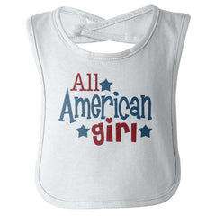 All American Girl Infant Baby Bib-Direct To Garment Print-Brisco Baby