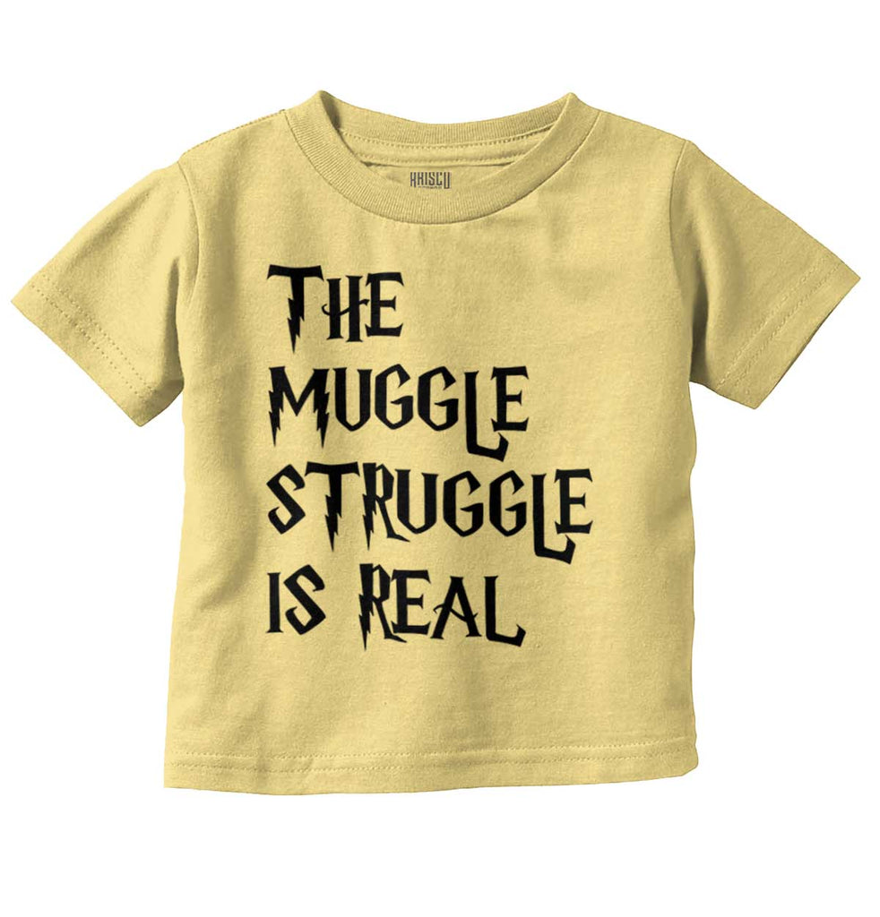 Muggle Struggle Is Real Infant Toddler T Shirt-Direct To Garment Print-Brisco Baby