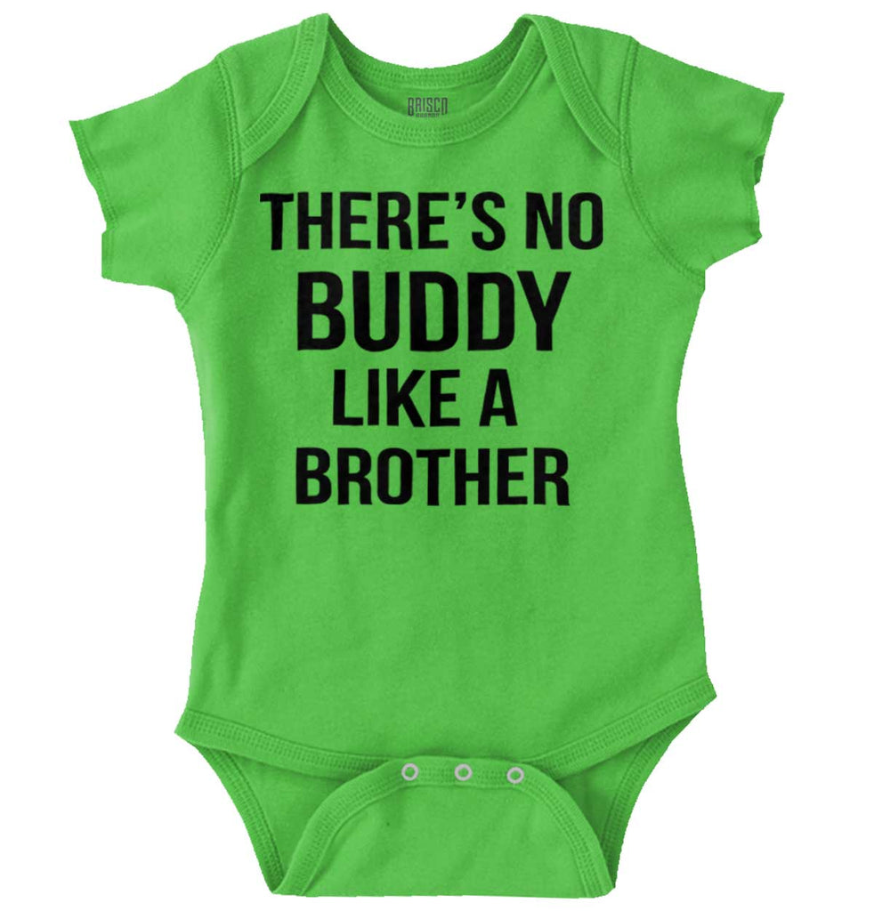 No Buddy Like A Brother Romper Bodysuit-Direct To Garment Print-Brisco Baby