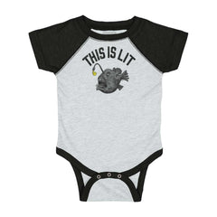 This Is Lit Raglan Bodysuit-Direct To Garment Print-Brisco Baby