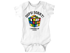 Oops I Messed Up Romper Bodysuit-Direct To Garment Print-Brisco Baby