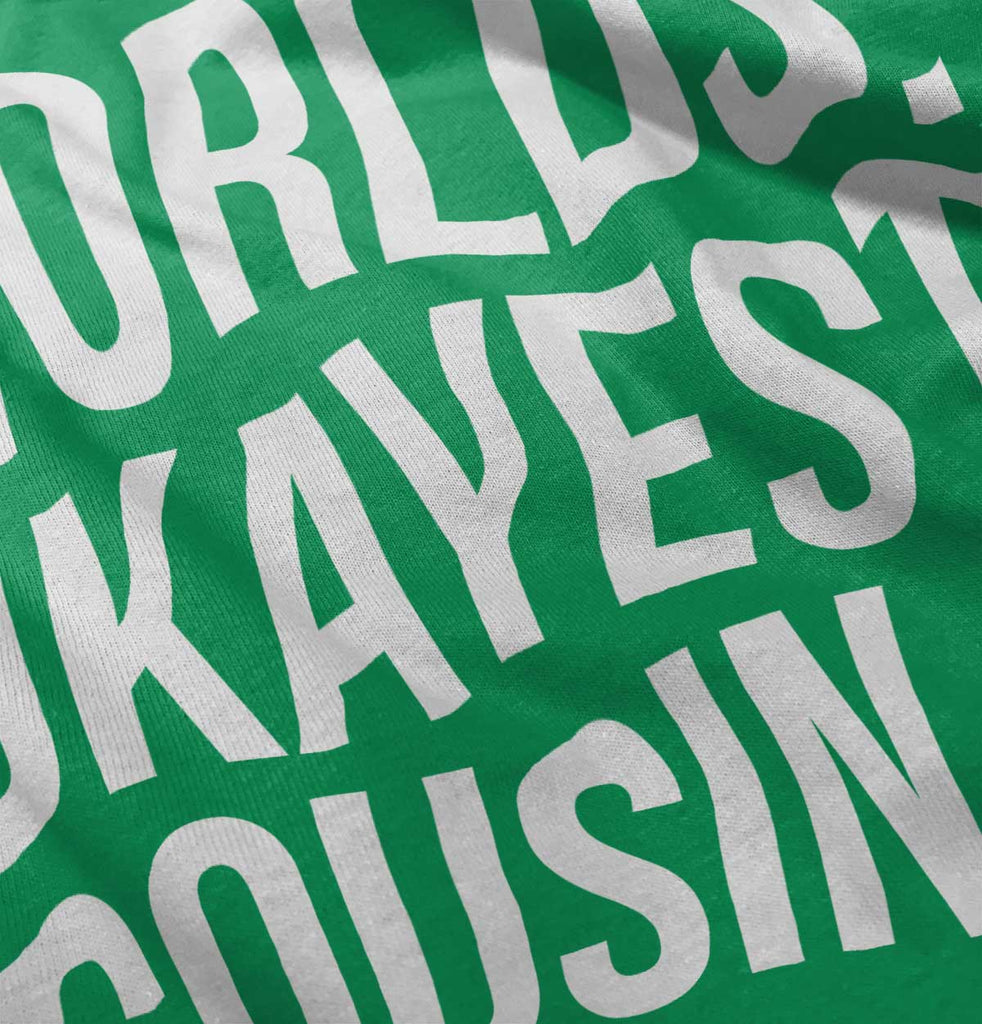 Worlds Okayest Cousin Romper Bodysuit-Direct To Garment Print-Brisco Baby