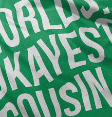 Worlds Okayest Cousin Romper Bodysuit-Direct To Garment Print-Brisco Baby