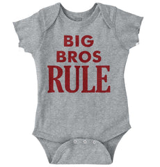 Big Bros Rule Romper Bodysuit-Direct To Garment Print-Brisco Baby