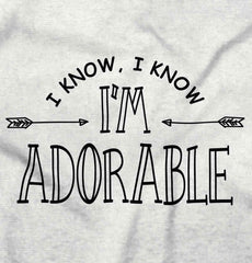 I'm Adorable Infant Toddler T Shirt-Direct To Garment Print-Brisco Baby