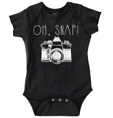 Oh Snap Camera Romper Bodysuit-Direct To Garment Print-Brisco Baby