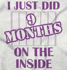 9 Months On The Inside Baby Striped Skirt Dress-Direct To Garment Print-Brisco Baby