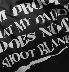 Shoot Blanks Ringer Romper Bodysuit-Direct To Garment Print-Brisco Baby