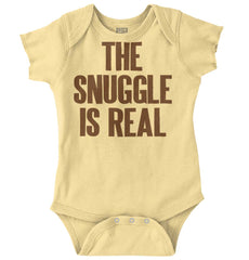 Snuggle Is Real Romper Bodysuit-Direct To Garment Print-Brisco Baby