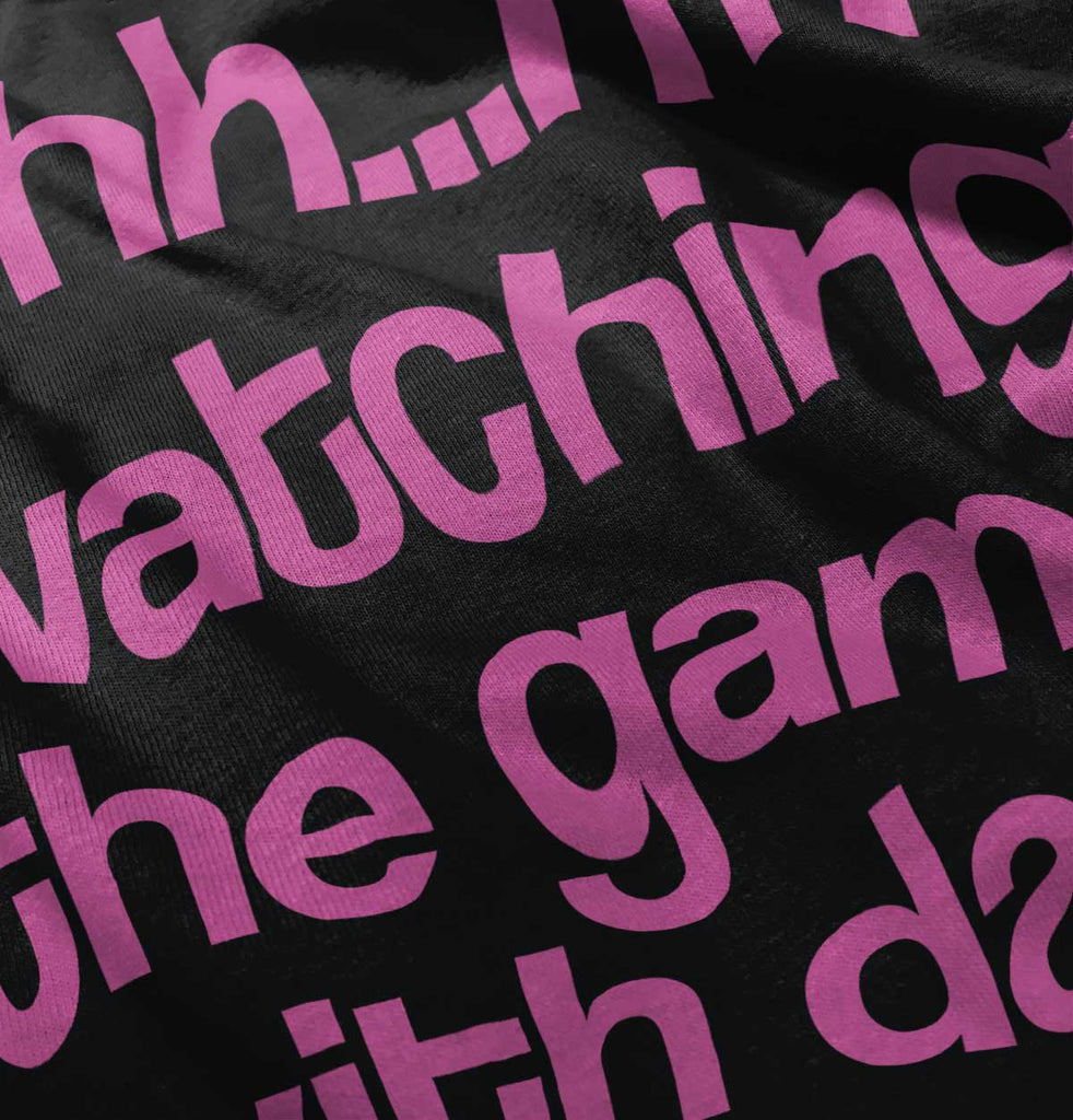 Watching the Game Toddler Ruffled Trim T-Shirt-Direct To Garment Print-Brisco Baby