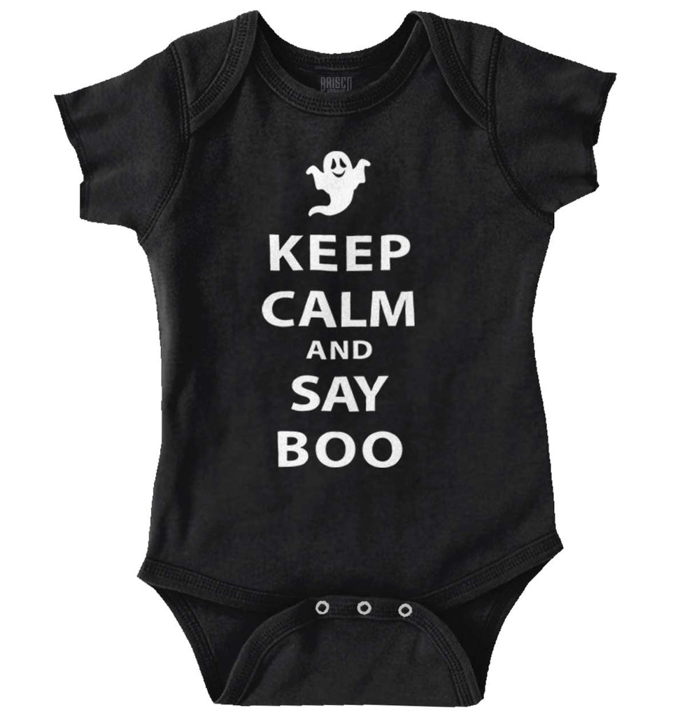 Say Boo Romper Bodysuit-Direct To Garment Print-Brisco Baby