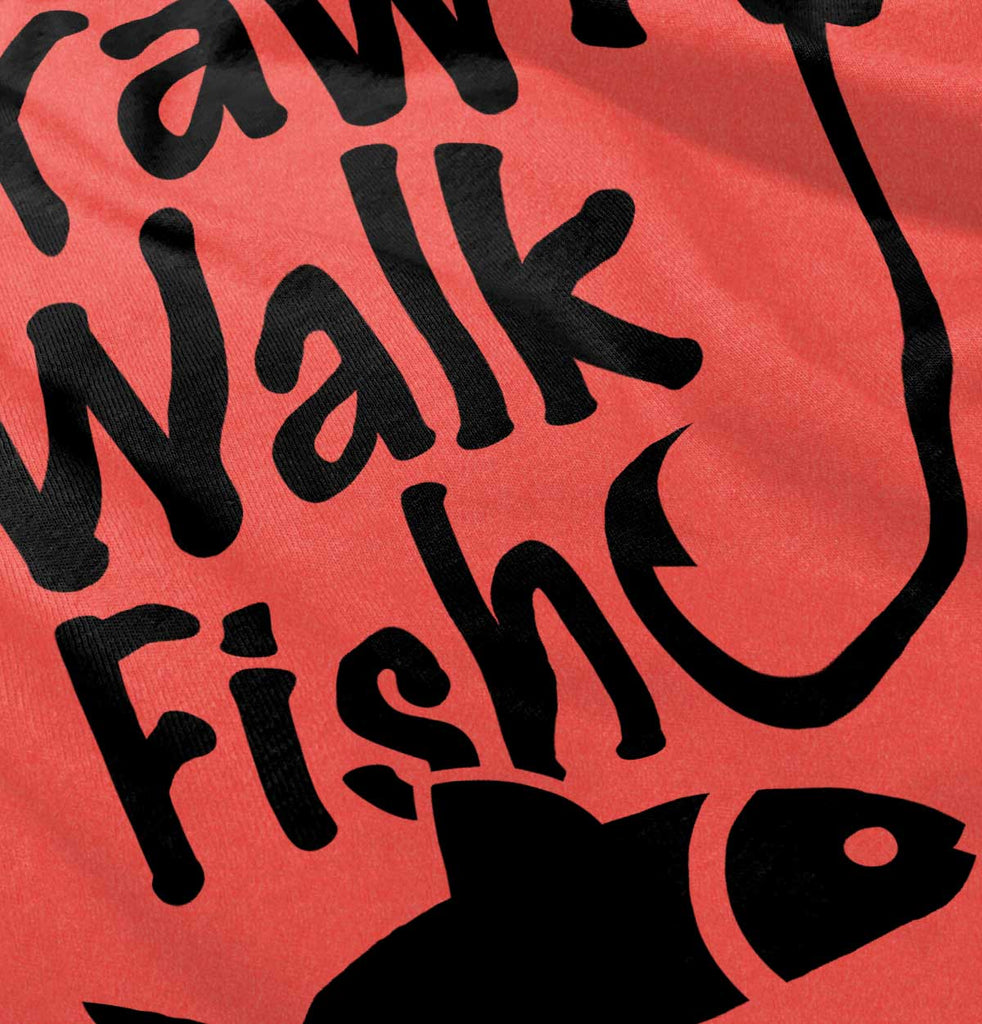 Crawl Walk Fish Toddler Football Jersey Tee-Direct To Garment Print-Brisco Baby