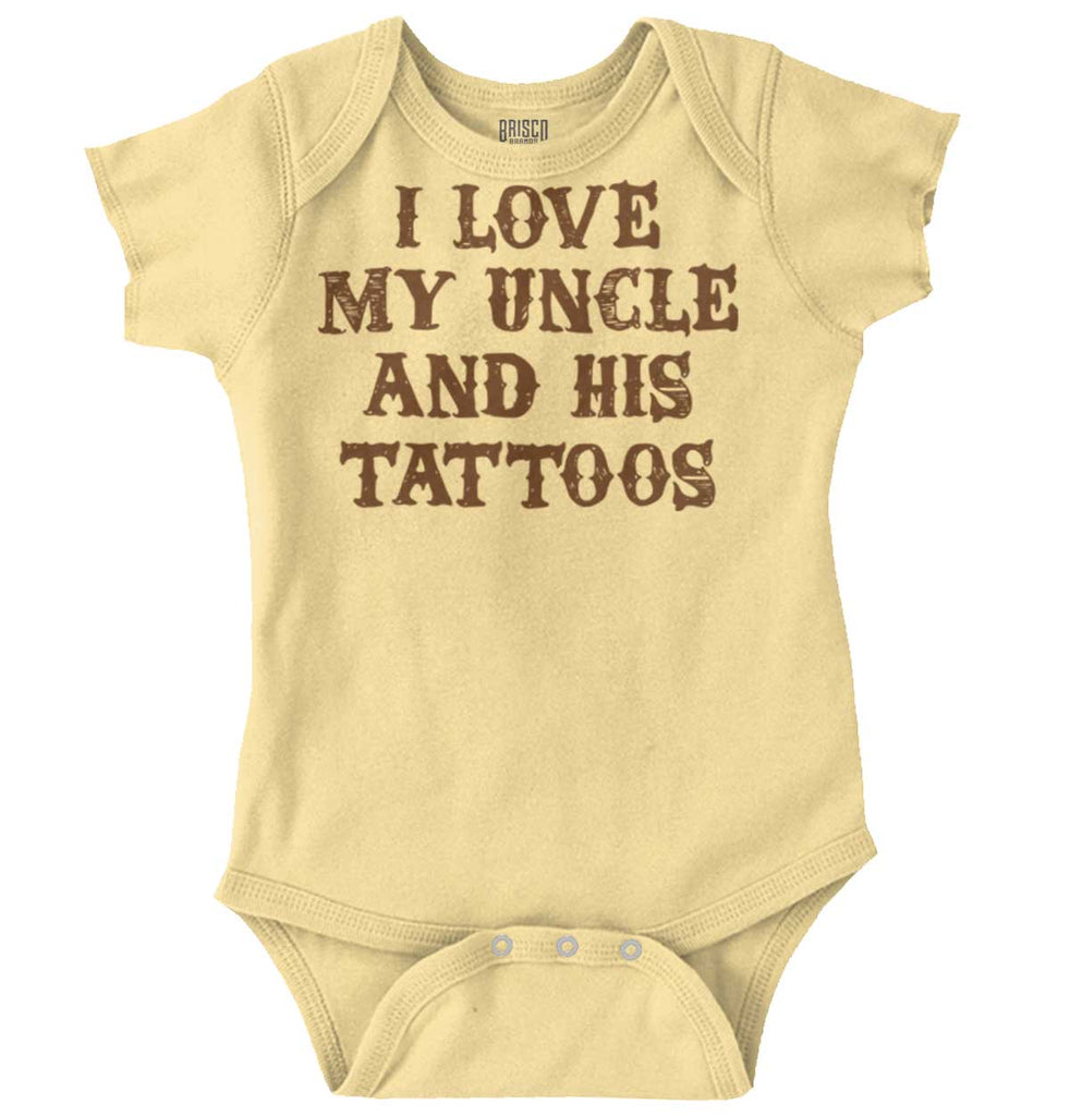 Uncle's Tattoos Romper Bodysuit-Direct To Garment Print-Brisco Baby