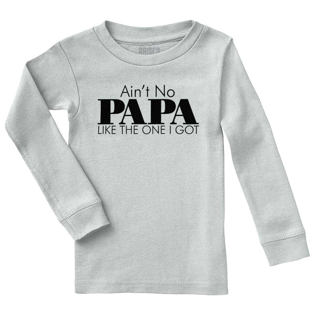 No Papa Like Me Solid Long Sleeve T-Direct To Garment Print-Brisco Baby