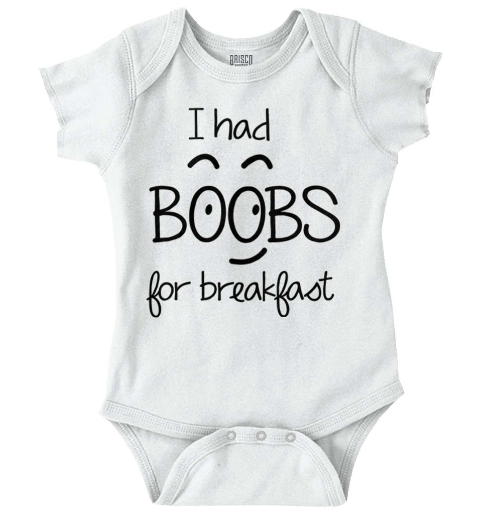 I Had Boobs Romper Bodysuit-Direct To Garment Print-Brisco Baby