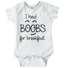 I Had Boobs Romper Bodysuit-Direct To Garment Print-Brisco Baby