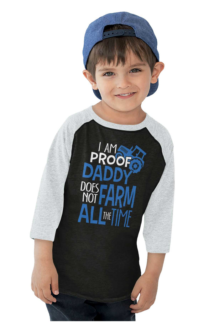 Farm All The Time Toddler Baseball-Direct To Garment Print-Brisco Baby