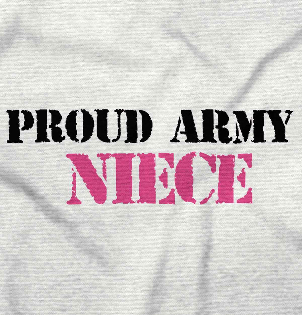 Proud Army Niece Romper Bodysuit-Direct To Garment Print-Brisco Baby