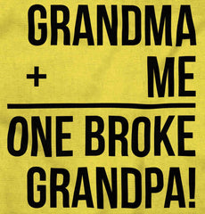 One Broke Grandpa Romper Bodysuit-Direct To Garment Print-Brisco Baby