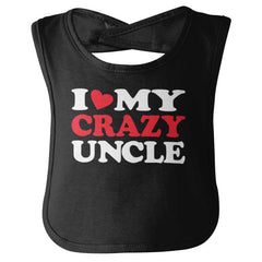 My Crazy Uncle Infant Baby Bib-Direct To Garment Print-Brisco Baby