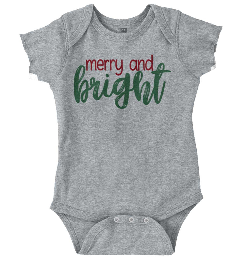 Merry And Bright Romper Bodysuit-Direct To Garment Print-Brisco Baby