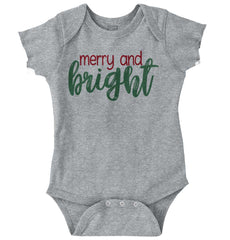 Merry And Bright Romper Bodysuit-Direct To Garment Print-Brisco Baby