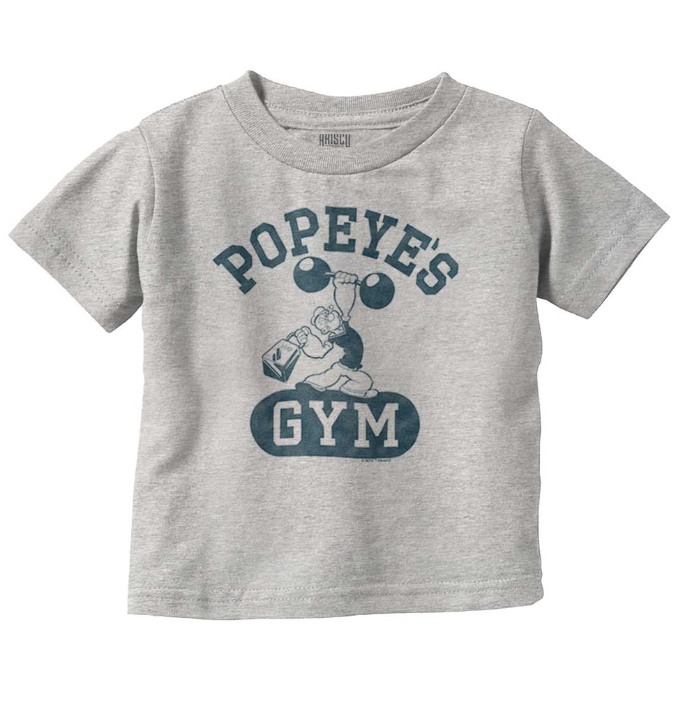 Popeye's Gym Infant Toddler T Shirt-Direct To Garment Print-Brisco Baby
