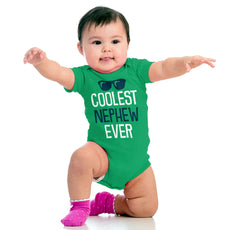 Coolest Nephew Ever Romper Bodysuit-Direct To Garment Print-Brisco Baby