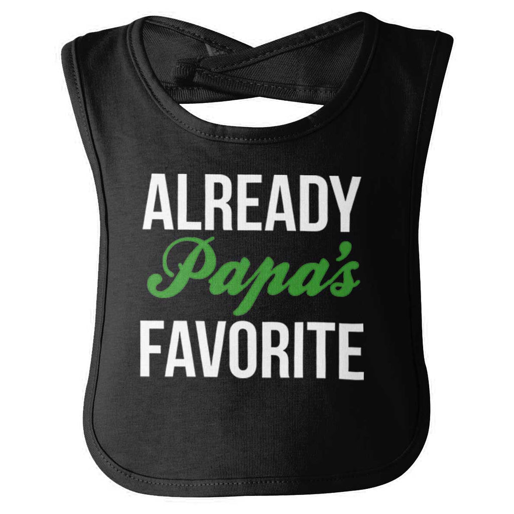 Already Papa's Favorite Infant Baby Bib-Direct To Garment Print-Brisco Baby
