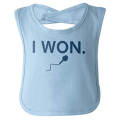 Won The Race Infant Baby Bib-Direct To Garment Print-Brisco Baby