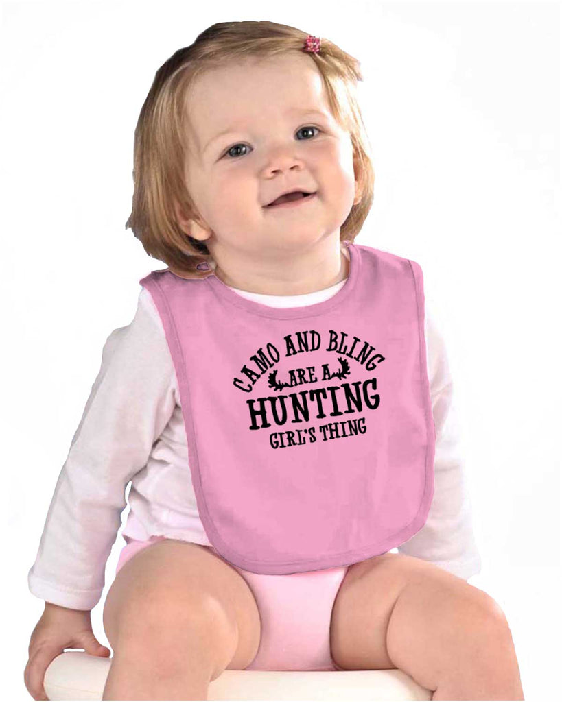 Camo Bling Hunting Thing Infant Baby Bib-Direct To Garment Print-Brisco Baby