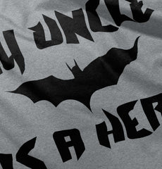 Uncle Is Bat Hero Infant Toddler T Shirt-Direct To Garment Print-Brisco Baby